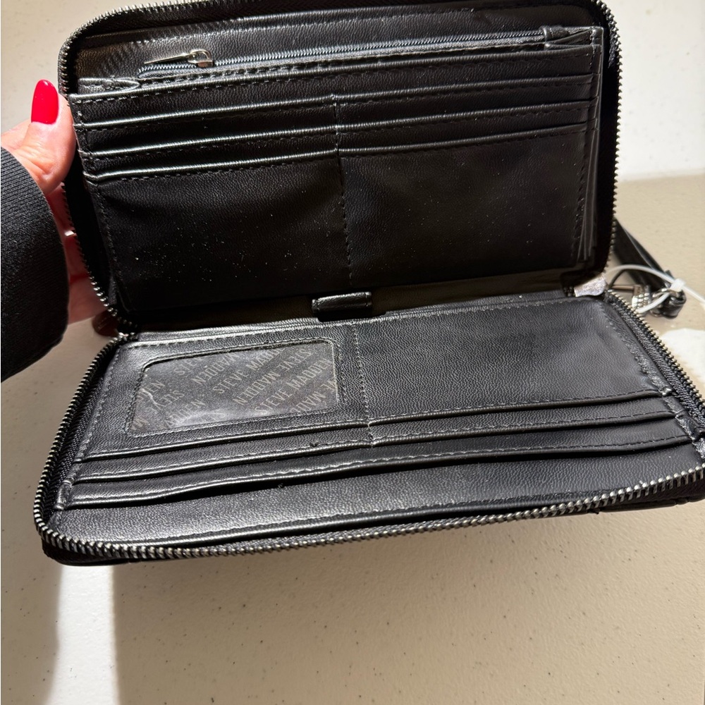 STEVE MADDEN BHADDEN Quilted Zip Around Large Wallet *NEW WITH TAGS* - Picture 7 of 10